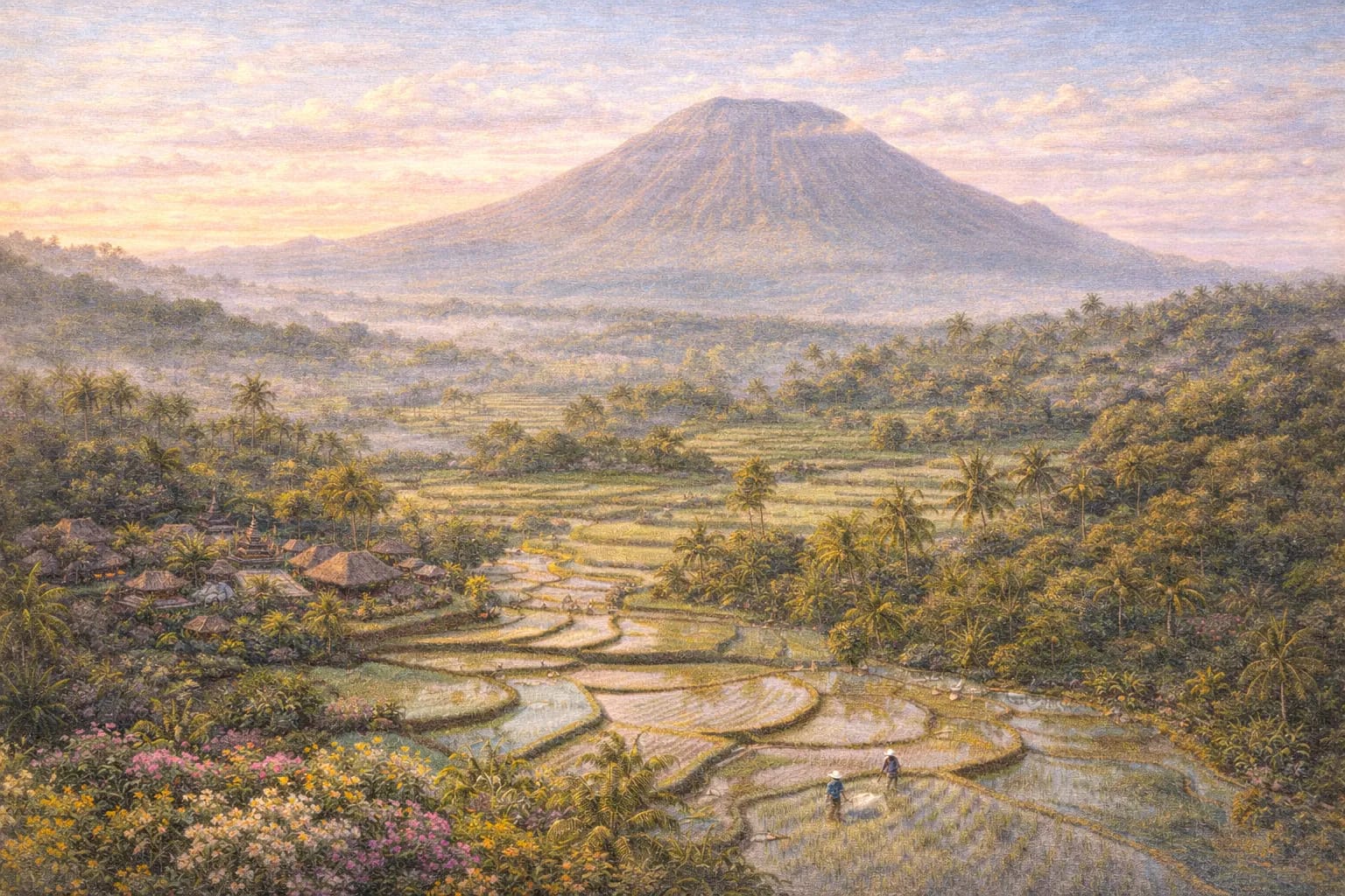 Tropical Bali landscape